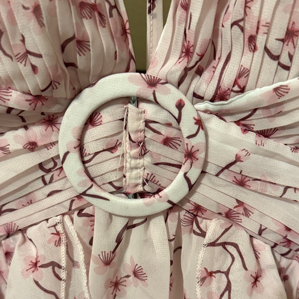 Pink Floral Ruffle Dress - Picture 4 of 9